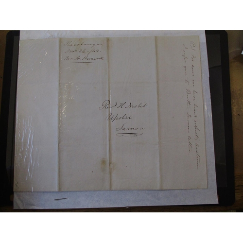 207 - Cook Is. 1844 Early entire, addressed to Rev H Nesbit on Samoa, from Rev A. Buzacott at Rarotonga an... 