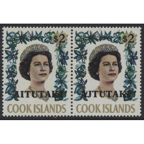 218 - Cook Is. Aitutaki. A mint and FU run-through coln in 4 vols from 1903 vals to 2½d (4, 2 FU, 2 in hor... 