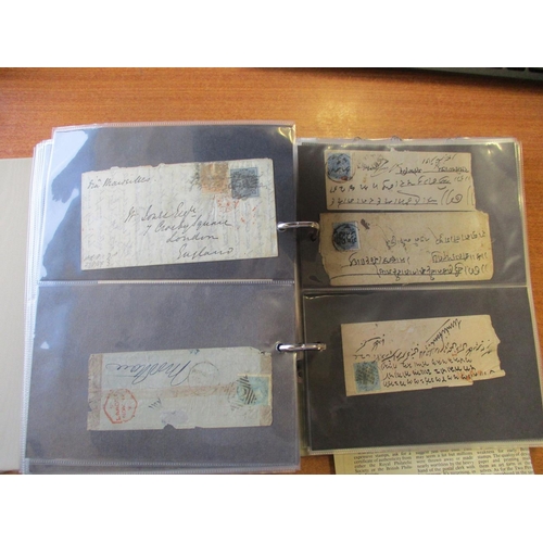 8 - World misc covers incl GB with 1840 1d black, 1841 1d black, 1840 2d blue but looks to be suspicious... 