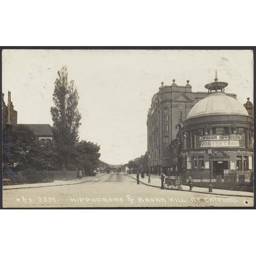 101 - London. Misc. coln. of loose cards of mostly S.E. London area rich in valuable RP topo. Street scene... 