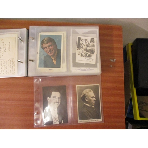 120 - Autographs. Coln. in 2 albums of signed postcards with few plain backs noted. Vic Oliver, Jane Baxte... 