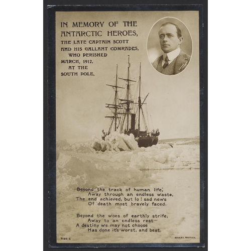 135 - Exploration. Antarctic - In memorium card ' In Memory of the Antarctic Heroes' who perishes march 19... 