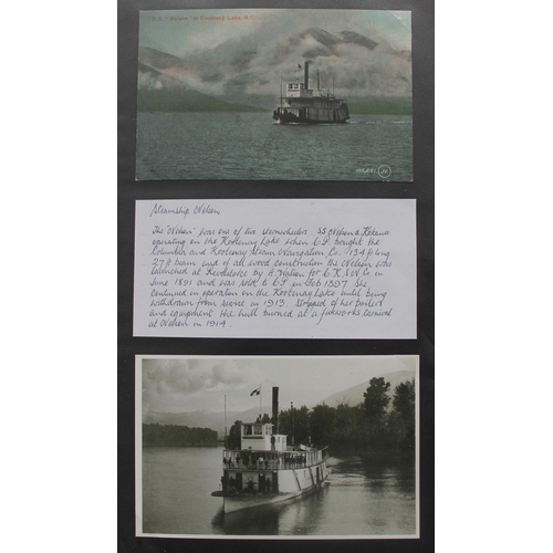 148 - Shipping. Canada. Coln. of postcards, photos, newspaper cuttings, maps, postal history etc. forming ... 