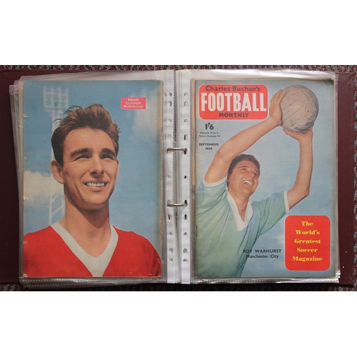 164 - Football. 6 binders of 'Football Monthly' magazines ranging from May 1955 to March 1966. (B)