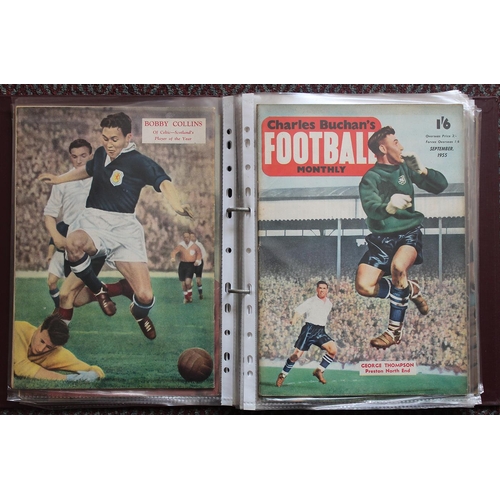 164 - Football. 6 binders of 'Football Monthly' magazines ranging from May 1955 to March 1966. (B)