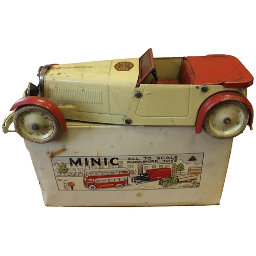 167 - Meccano. Constructor Car No.1, made as an Open Roadster with folded hood, finished in cream with a r... 