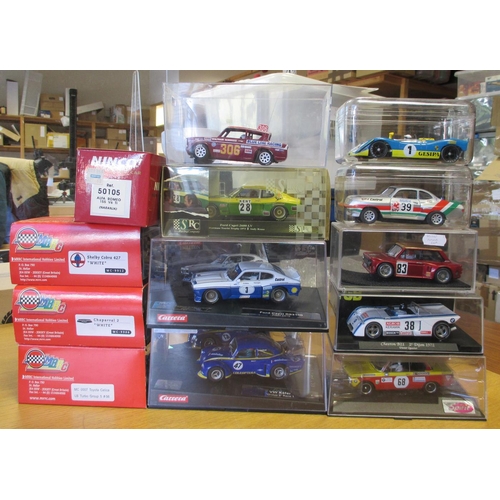 173 - Collection of slot cars etc, generally excellent to mint in excellent boxes including racing cars Ca... 