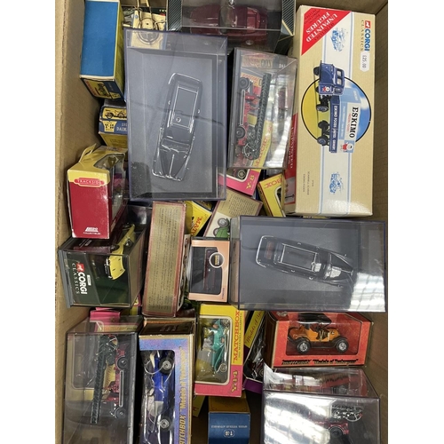 206 - Boxed collection including Oxford die cast (5), Corgi (50) noting The Beatles theme, James Bond, Coc... 