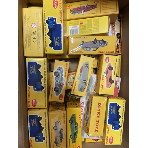 273 - Dinky. Collection with Triumph TR2 No 111, Peugeot 402 Taxi No 24L, Dodge Royal Sedan No 191, Scamme... 