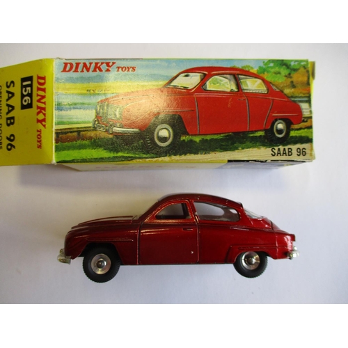 274 - Dinky. Range with Triumph Vitesse No 134, Cooper-Bristol No 233, AA Mini Van No 274, Saab 96 No 156,... 