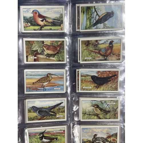 29 - Collection with 15 albums including sets with Players Drum Banners and Cap Badges, Birds and Their Y... 