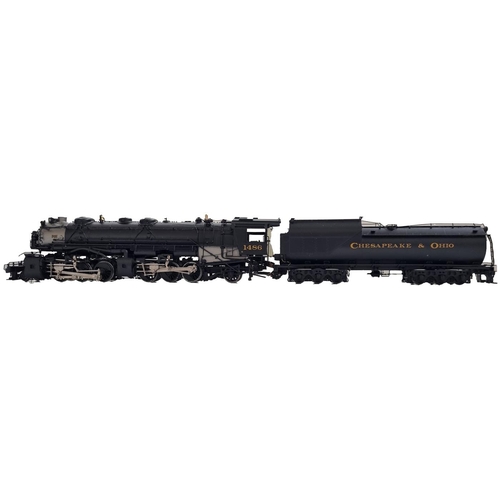 370 - Key Imports. OO gauge 2-6-6-2 C&OR black with silver nose No.1486 locomotive and tender, mint in nea... 