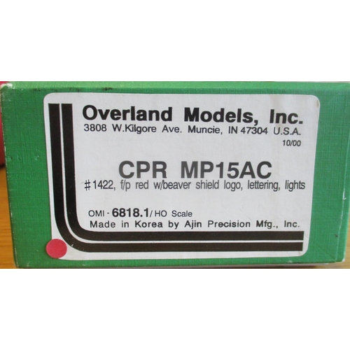 380 - Overland Models Inc. OMI-6818.1 OO gauge 4-0-4 CPR red/black with white highlights No.1422 locomotiv... 