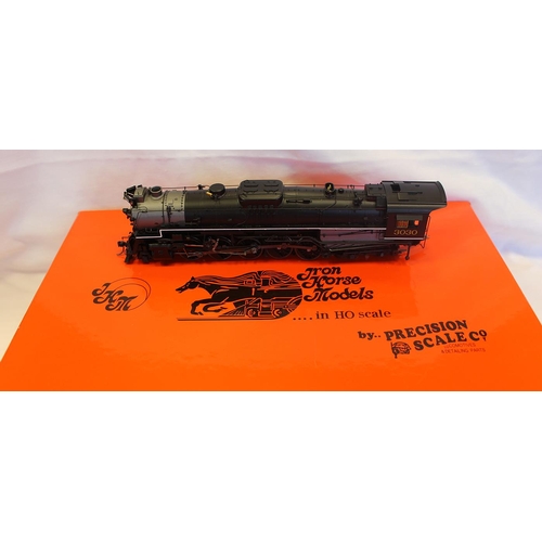 382 - Precision Scale Models. 17018-1 OO gauge 2-10-4 C&O black No.3030 locomotive and tender, mint in nea... 