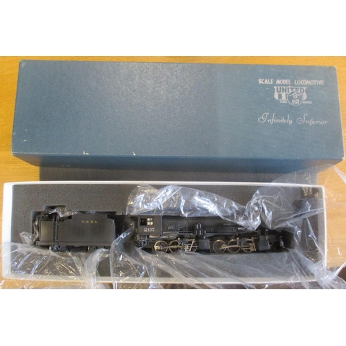 384 - United Scale Models. OO gauge 2-6-6-0 D&SL black No.207 locomotive and tender, mint in excellent box... 