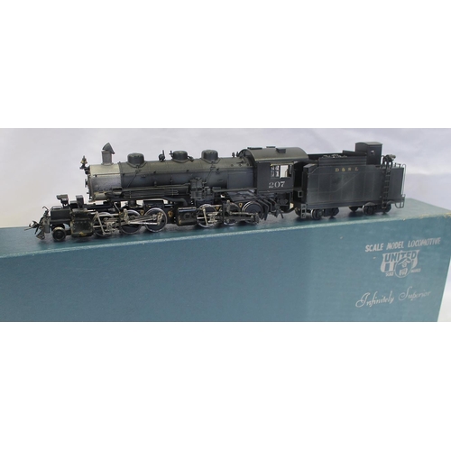 384 - United Scale Models. OO gauge 2-6-6-0 D&SL black No.207 locomotive and tender, mint in excellent box... 