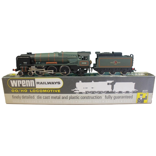 396 - Wrenn. BR green 34036 Westward Ho 4-6-2 locomotive and tender No W2287 mint in excellent box, unders... 