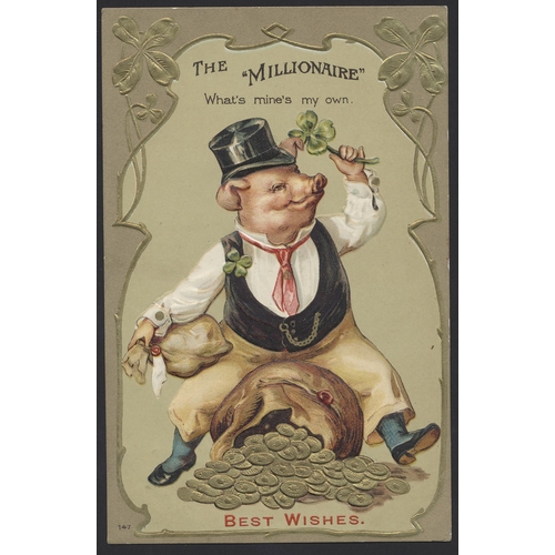 74 - Misc. coln. An interest coln. incl. 'The Millionaires' series pub. Misch and Stock depicting pigs (2... 