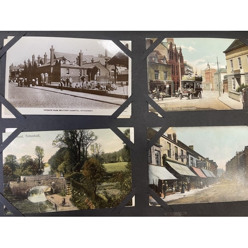 80 - Misc. coln. in album including Greeting cards, Aberystwyth, London, Lynmouth, Preston, Stafford, Ham... 