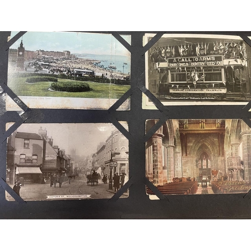 80 - Misc. coln. in album including Greeting cards, Aberystwyth, London, Lynmouth, Preston, Stafford, Ham... 