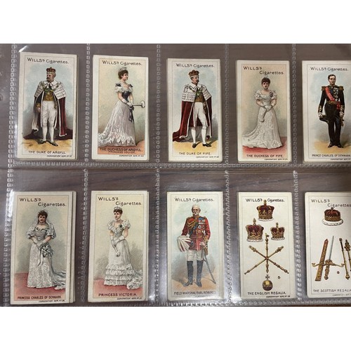 36 - Wills. 1902 Coronation Series complete set in plastic sleeves generally good. Cat. £390. (R)