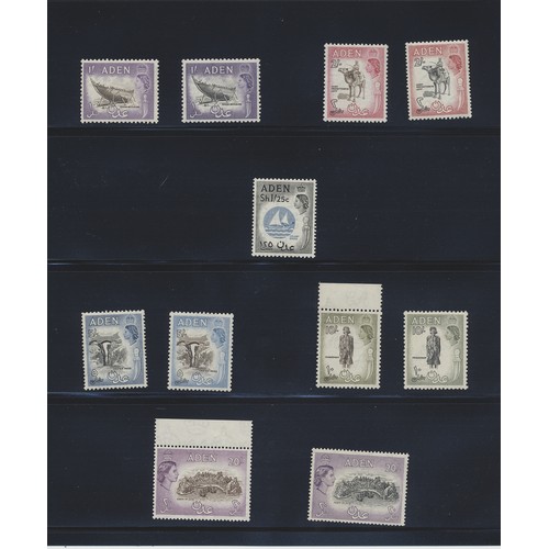 4 - BC misc QEII M/UM coln in 1 Lighthouse folder, incl Aden 1953-63 set UM, Antigua 1953-62 set UM, Bas... 