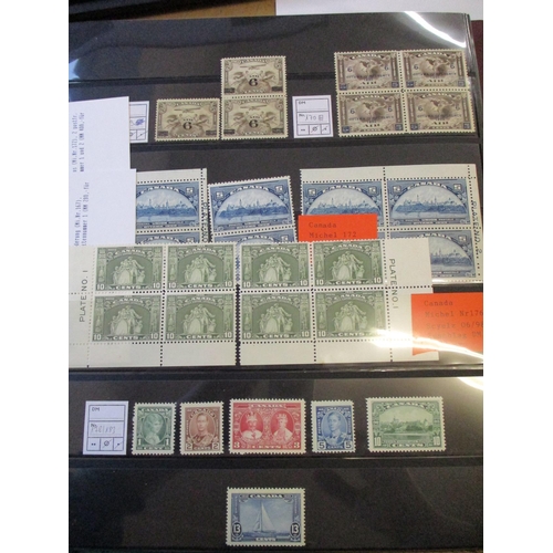 160 - Canada. Early to modern UM coln in binder incl 1897 Jubilee ½c, 5c (2), 8c, 10c, 1908 Quebec 20c, 19... 