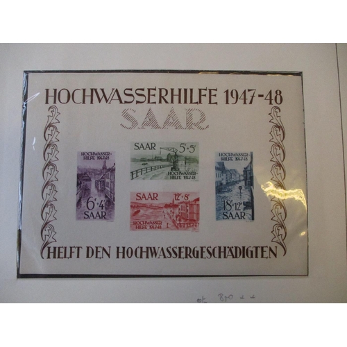 259 - Saar. Early to modern mint collection on leaves incl 1920 (29 Jan – 3 Mar) 80pf (expertised), 1926 W... 