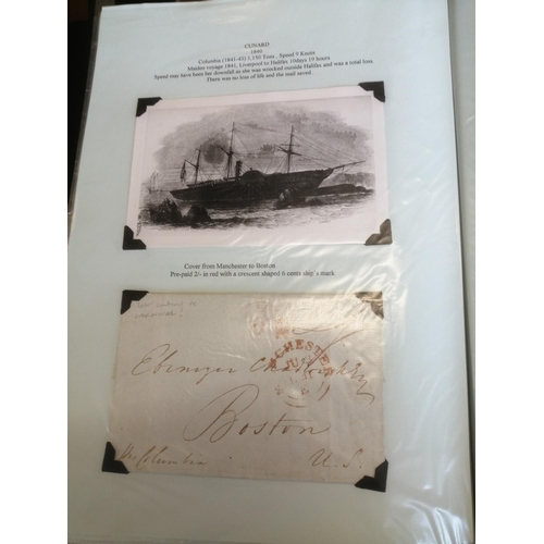 139 - Maritime. Superb coln ship letters and postcards presented exhibition-style in 12 vols, must be view... 