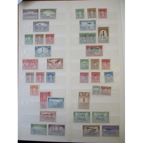 162 - Canada. Middle to modern M and FU collection on stock leaves incl 1935 set M, 1937-8 set M less 4c w... 