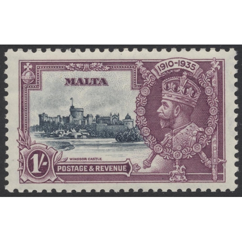 189 - Malta. 1935 SJ 1/- lightning conductor flaw UM. (SG 213C) (See photo) Cat £400 (S)