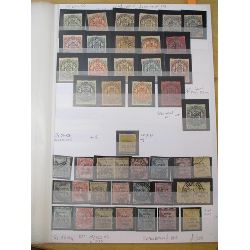 200 - Rhodesia. 1892-1911 mint and used coln on stockleaves incl 1892-3 to £1 M plus £5 and £10 without gu... 