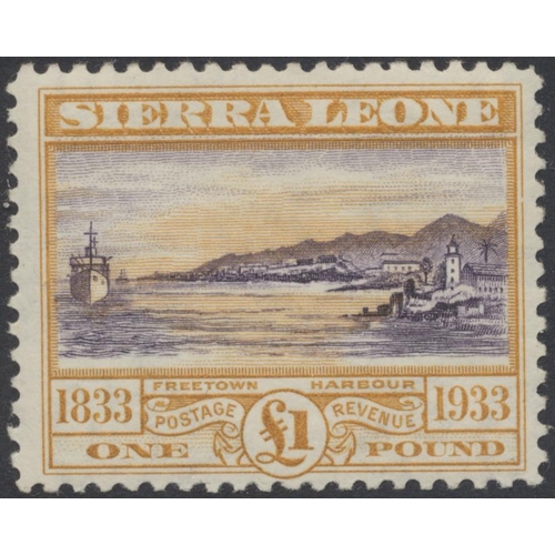 209 - Sierra Leone. M, coln on stockcard incl 1932 set M, 1933 Wilberforce set M, 1938-44 set M,  1961-66 ... 