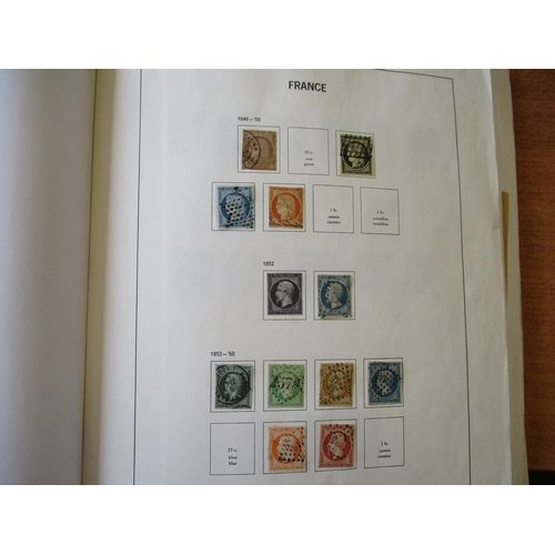 227 - France. 1849-1998 M/U coln in 2 SG Davo albums, incl 1849-52 vals to 40c U, 1853-60 vals to 80c U, 1... 