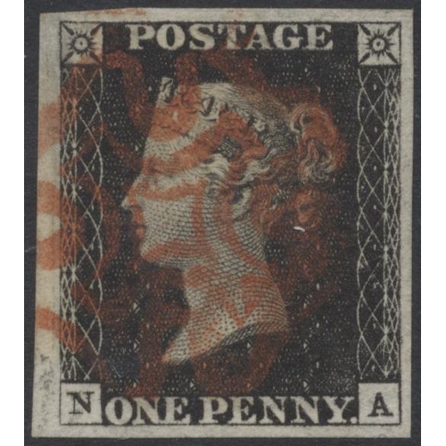 316 - 1840 1d blacks, set of plates from pl. 1a and 1b to pl.10, all superb 4 marg FU hand picked examples... 