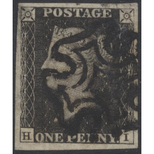 316 - 1840 1d blacks, set of plates from pl. 1a and 1b to pl.10, all superb 4 marg FU hand picked examples... 