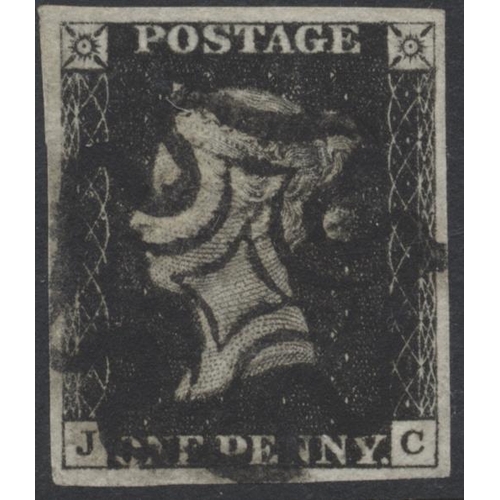 316 - 1840 1d blacks, set of plates from pl. 1a and 1b to pl.10, all superb 4 marg FU hand picked examples... 