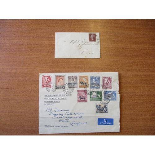 58 - World misc early to modern M/U coln on leaves and loose, incl BC with Rhodesia 1905 Victoria Falls s... 