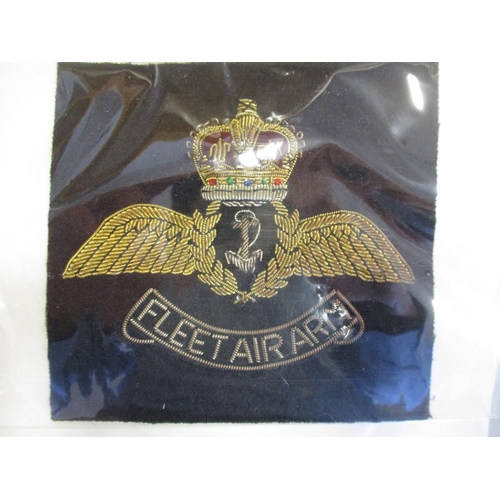 120 - Fleet Air Arm/naval aviation collection with embroided handkerchiefs F.A.A. (2) and R.N.A.S., bullio... 