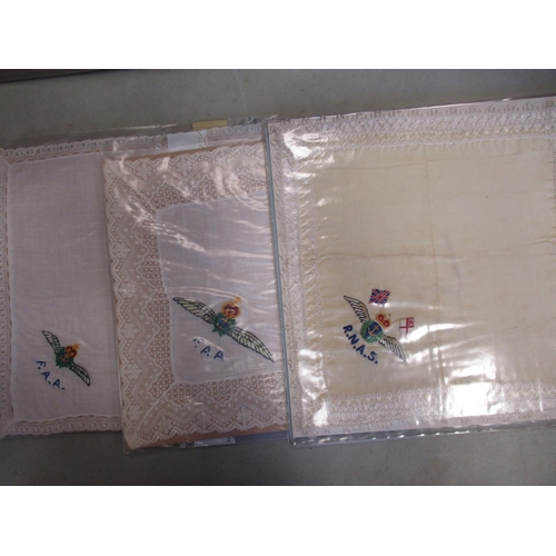 120 - Fleet Air Arm/naval aviation collection with embroided handkerchiefs F.A.A. (2) and R.N.A.S., bullio... 