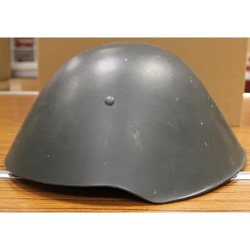 121 - Helmet range all fitted with liners in mixed condition with Greek M1934/39 helmet Size 55, light bro... 