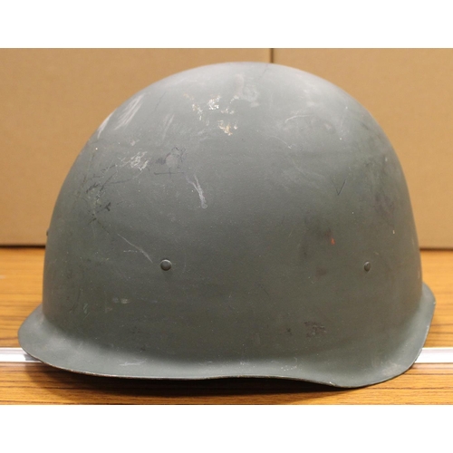 121 - Helmet range all fitted with liners in mixed condition with Greek M1934/39 helmet Size 55, light bro... 