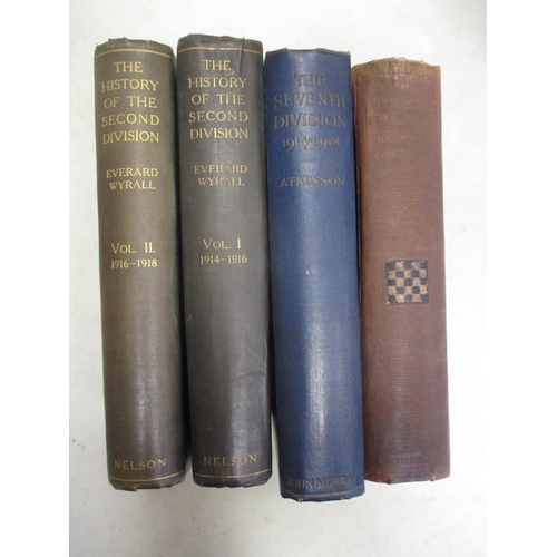 142 - WW1 Division hardback book range with History of 2nd Division 2 Vols (1921) by Wyrall, 7th Division ... 