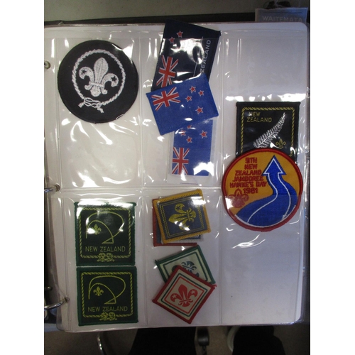 145 - Scout collection of cloth badges in 4 albums with wide range of counties, towns, cities etc, mainly ... 