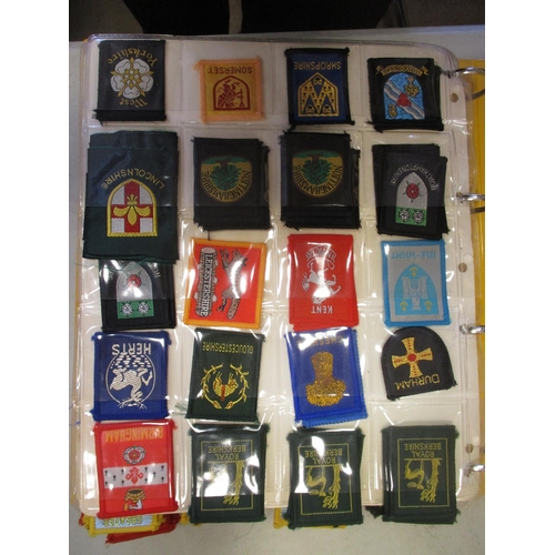 146 - Scout collection of cloth badges in 3 albums with wide range of counties, towns, cities etc, mainly ... 