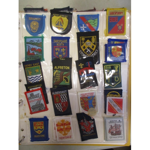 146 - Scout collection of cloth badges in 3 albums with wide range of counties, towns, cities etc, mainly ... 