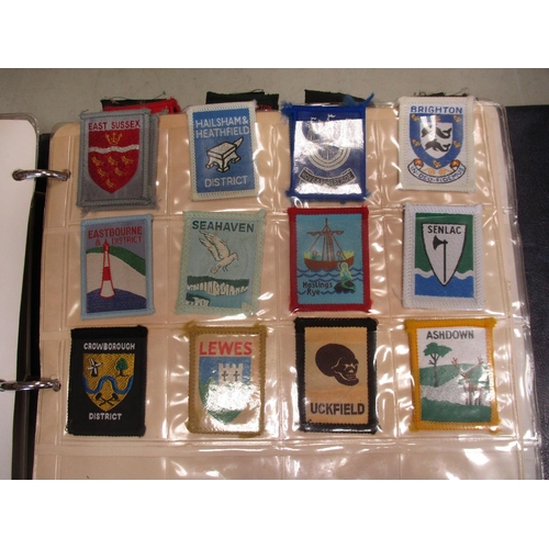 148 - Scout collection of cloth badges in 2 albums with wide range of counties, towns, cities etc, strengt... 