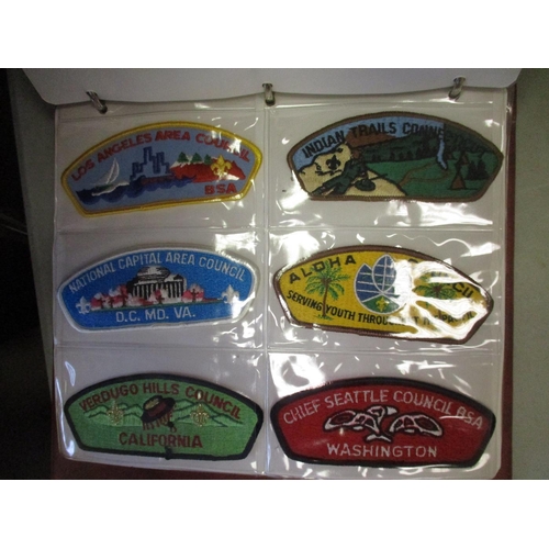 148 - Scout collection of cloth badges in 2 albums with wide range of counties, towns, cities etc, strengt... 