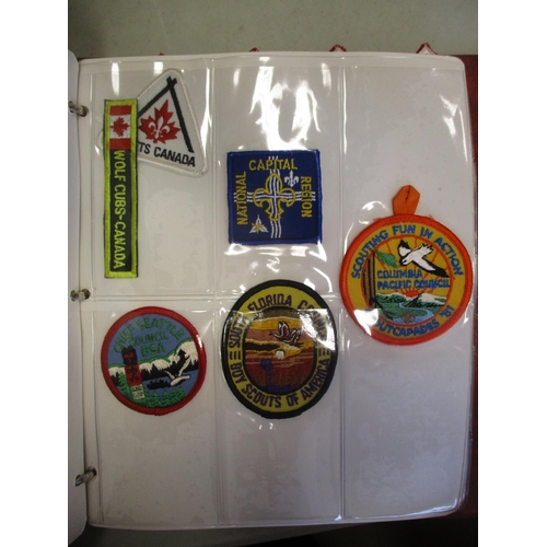 148 - Scout collection of cloth badges in 2 albums with wide range of counties, towns, cities etc, strengt... 