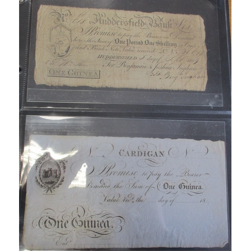 203 - Collection of mostly 1800s banknotes in album, generally good fine or better, includes England Hudde... 